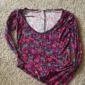 Free People Flower Print top